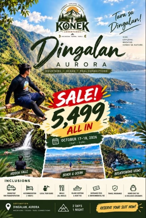 KONEK poster: Dingalan, Aurora sale ₱5,499 all-in, October 17–18, 2026